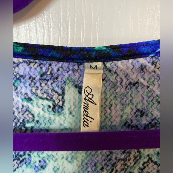 Size M wrap dress with 3/4 length sleeves - Picture 2 of 3